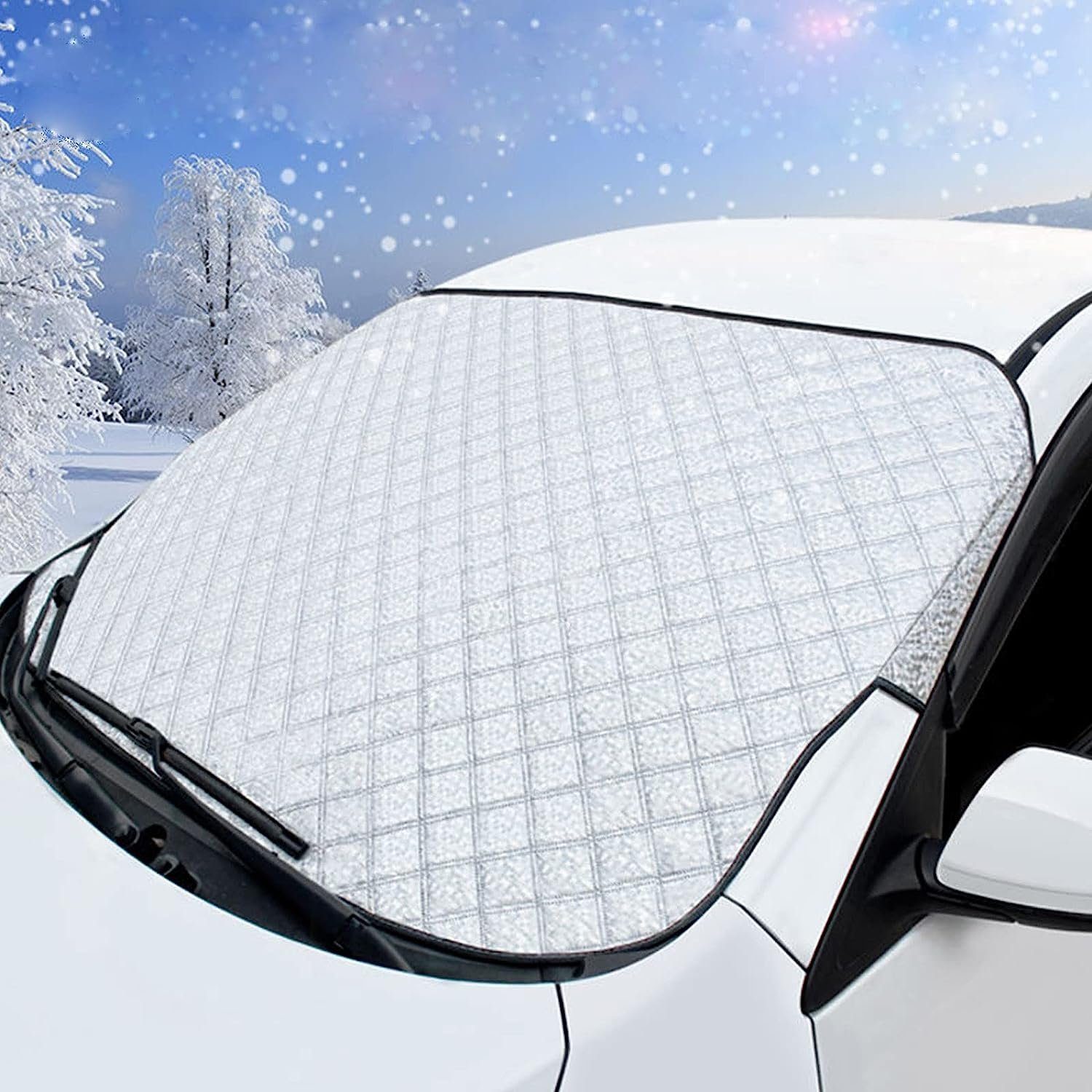 Haiaveng Frontscheibenabdeckung Frontscheibe Abdeckung Sonnenschutz Auto,Frostabdeckung, Autoscheibenabdeckung Sonnenblende