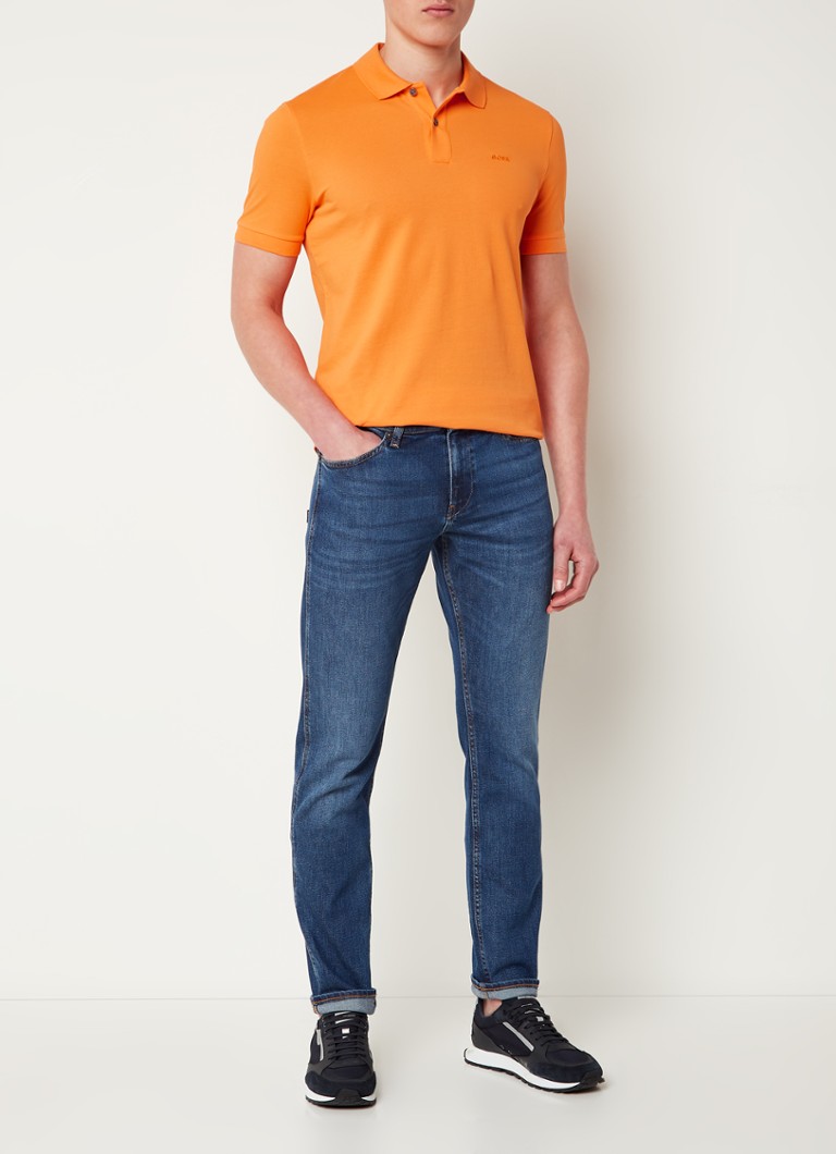 Blugi HUGO BOSS Delaware3 Slim Fit, decolorare închisă
