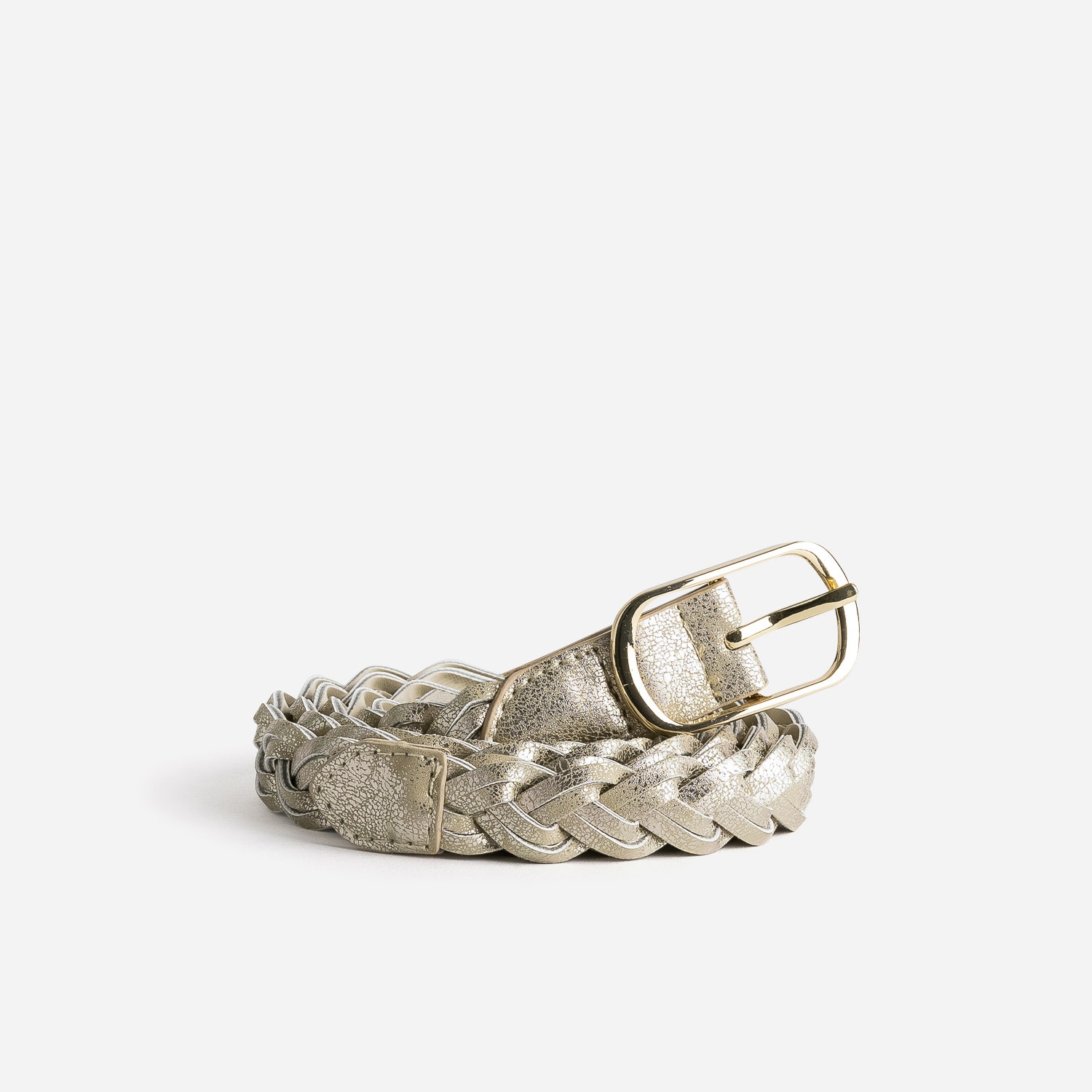 Ceinture fine dorée tressée