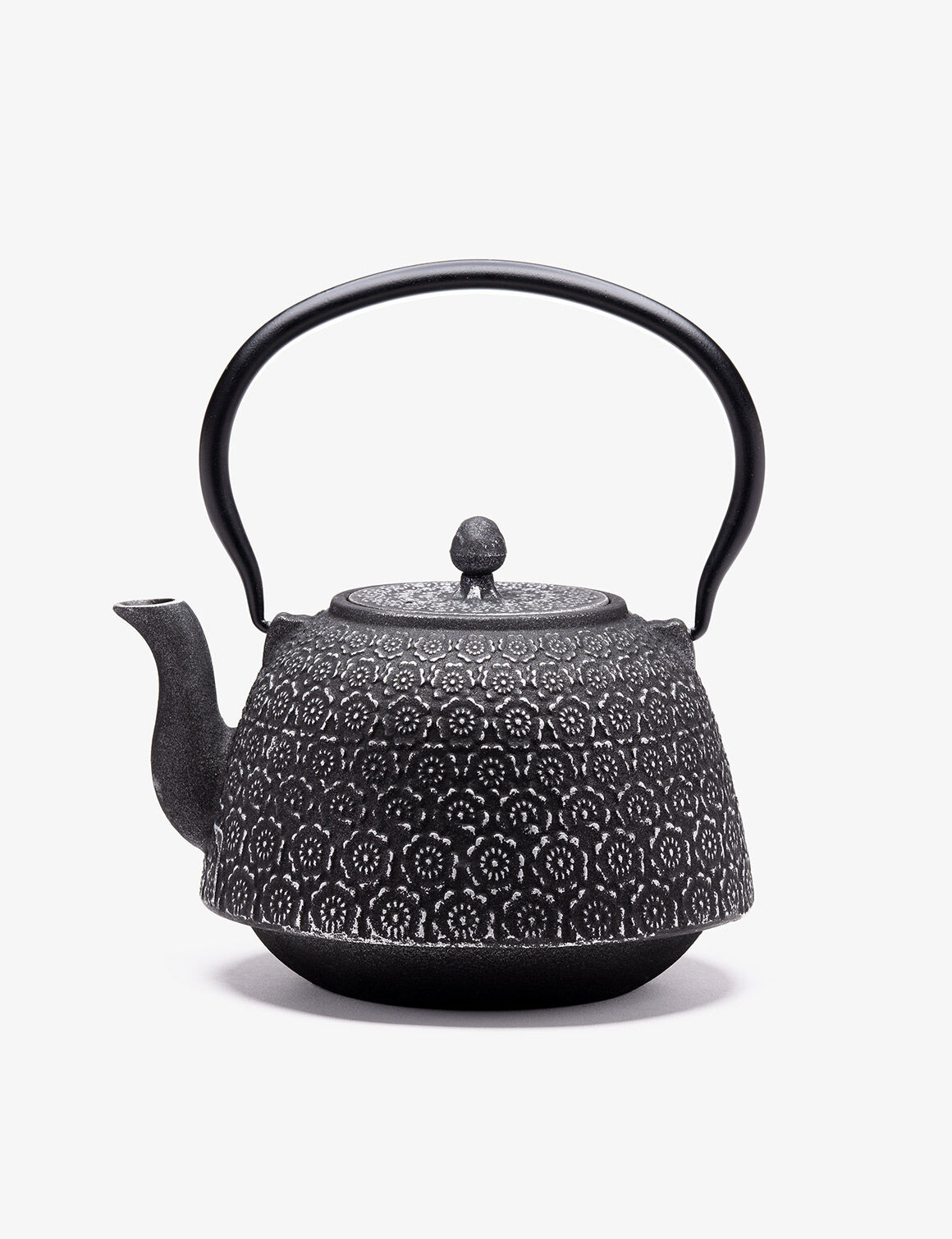 Théière Fonte de Chine  Huashu 1,3 L  noire/argent