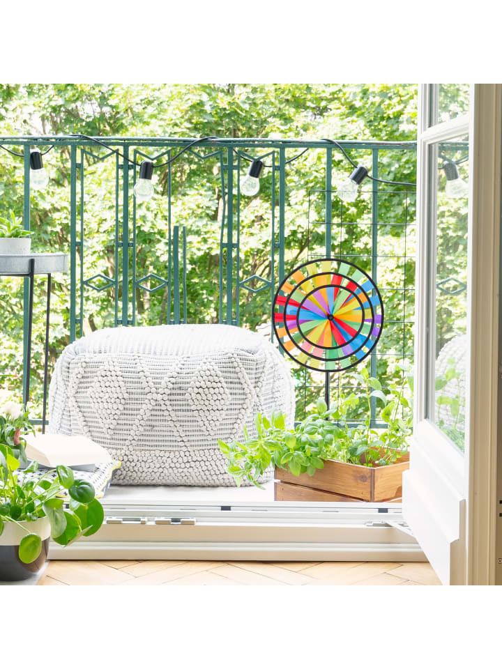relaxdays 4x Windrad in Bunt - (B)35,5 x (H)73,5 x (T)15 cm günstig kaufen onesize