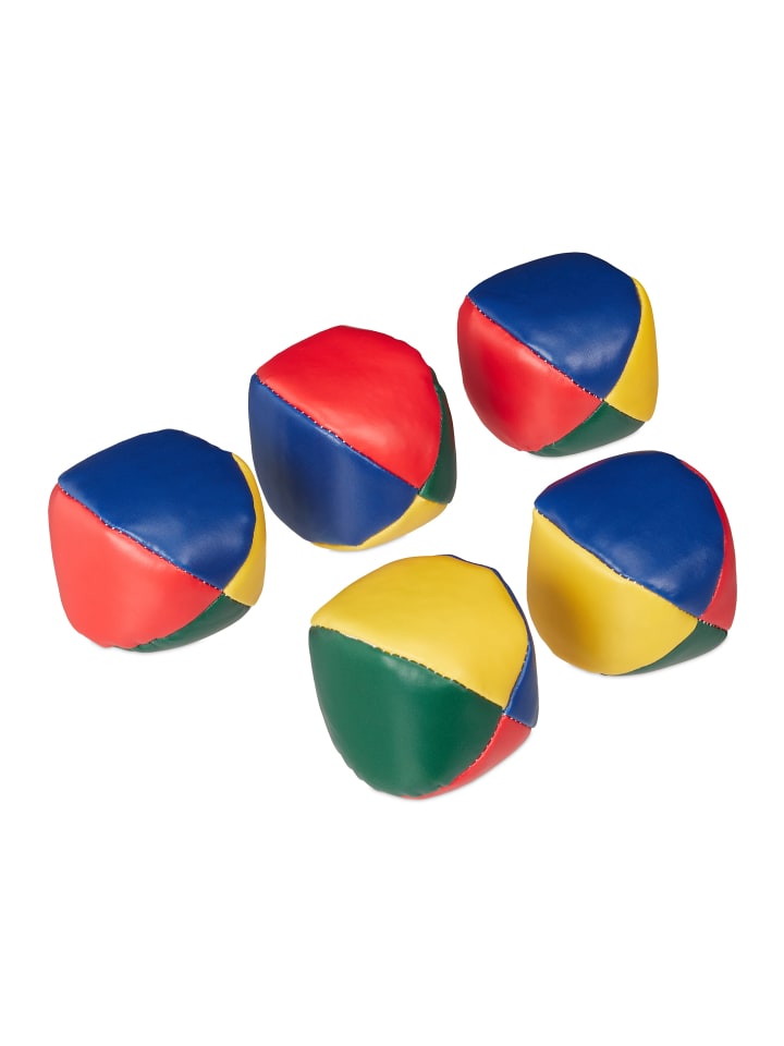relaxdays 5x Jonglierbälle in Bunt - Ø 6,5 cm günstig kaufen onesize