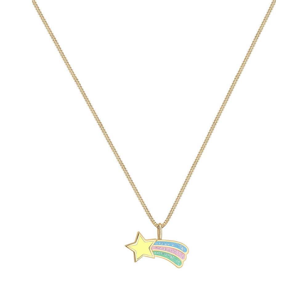 Elli Elli Collier Femme Pendentif Étoile Filante Multicolore - (925/1000) Argent collier