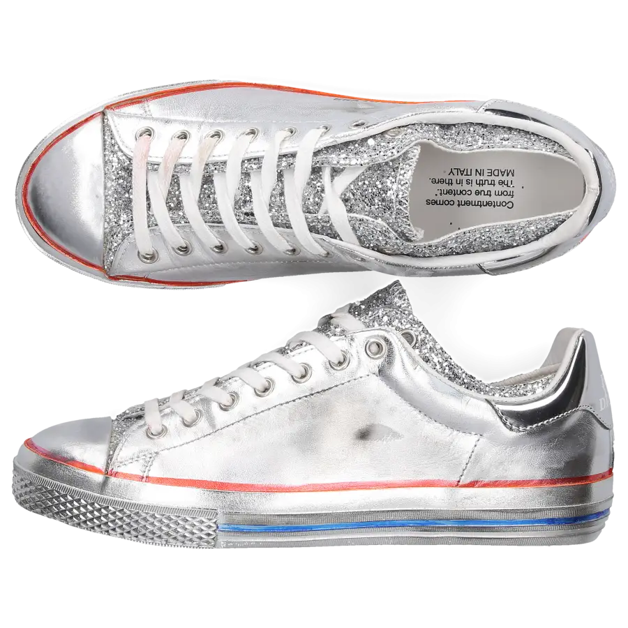 Hidnander - Sneaker low 1F20S Kalbsleder - silber