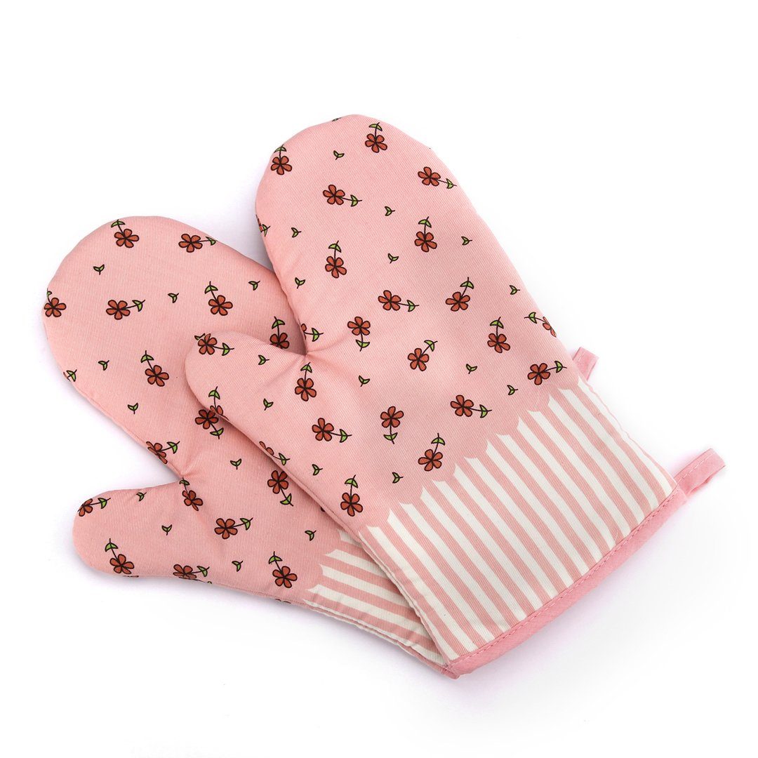 YANN Topfhandschuhe Baumwollbackhandschuh-Set - rutschfest, (geeignet für Küche, Backen, Grillen, 2 Stück), hitzebeständige Baumwollbackhandschuhe