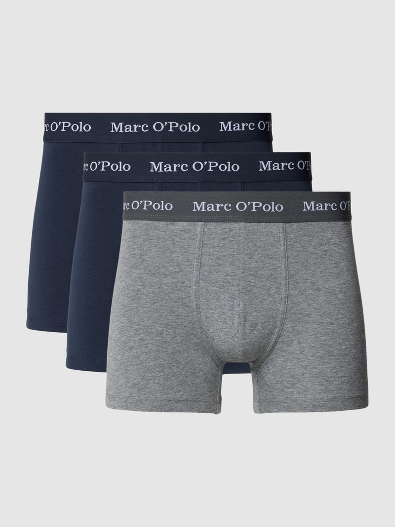 Trunks mit elastischem Logo-Bund im 3er-Pack in marineblau