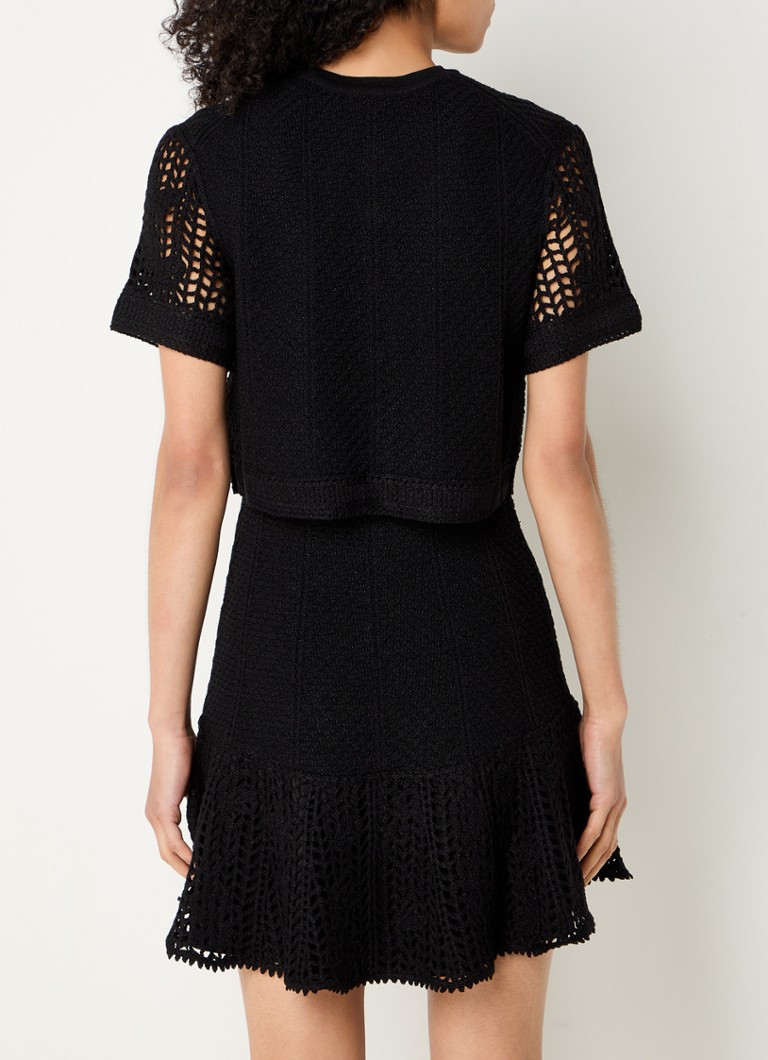 Abito corto in maglia fine Maje con top abbinato