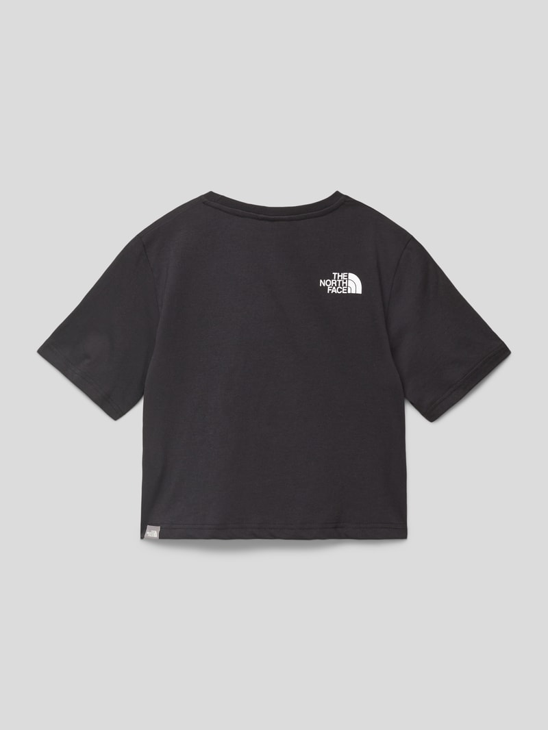 T-Shirt mit Label-Print in schwarz