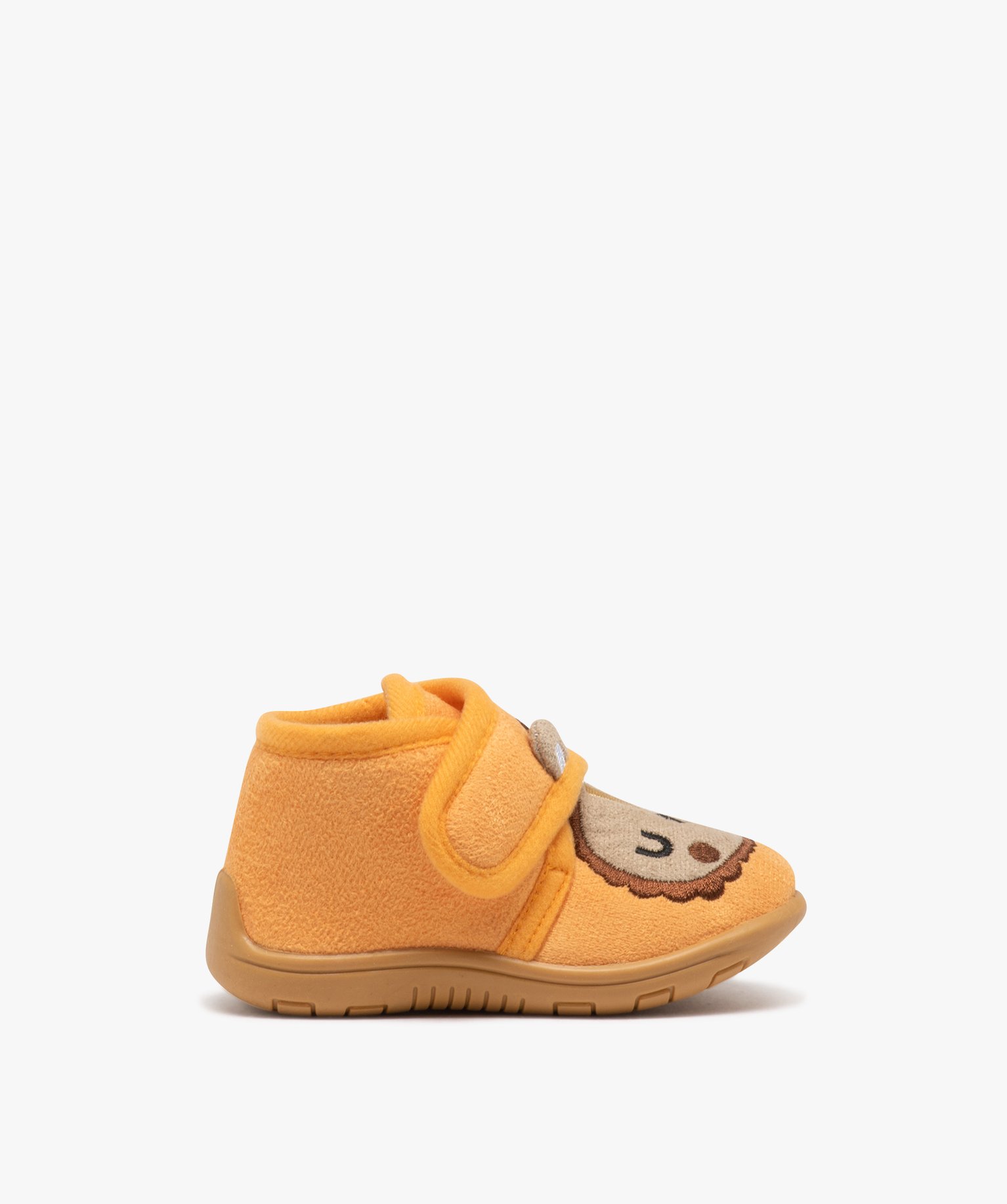 Chaussons bébé Garçon bottillons en velours lion jaune | GEMO