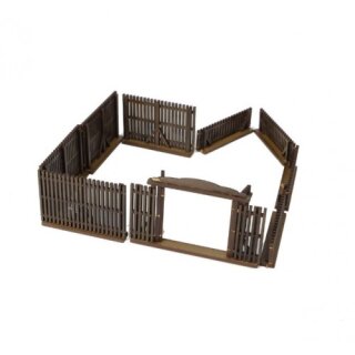 Russian Village - Lattice Wooden Fence