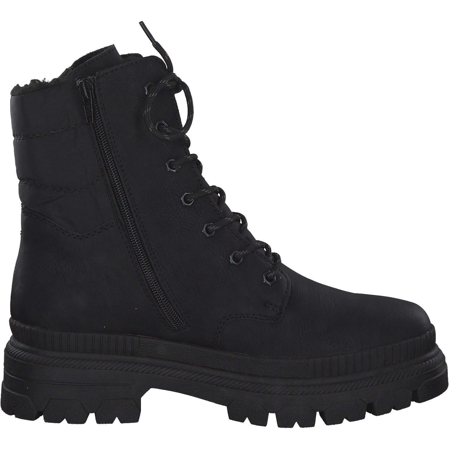 Rieker Y9331, Schnürstiefel, Damen, schwarz/schwarz