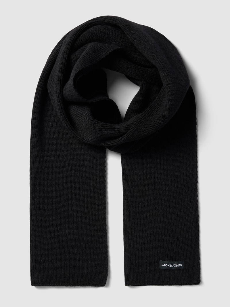 Schal mit Label-Detail Modell 'DNA' in schwarz