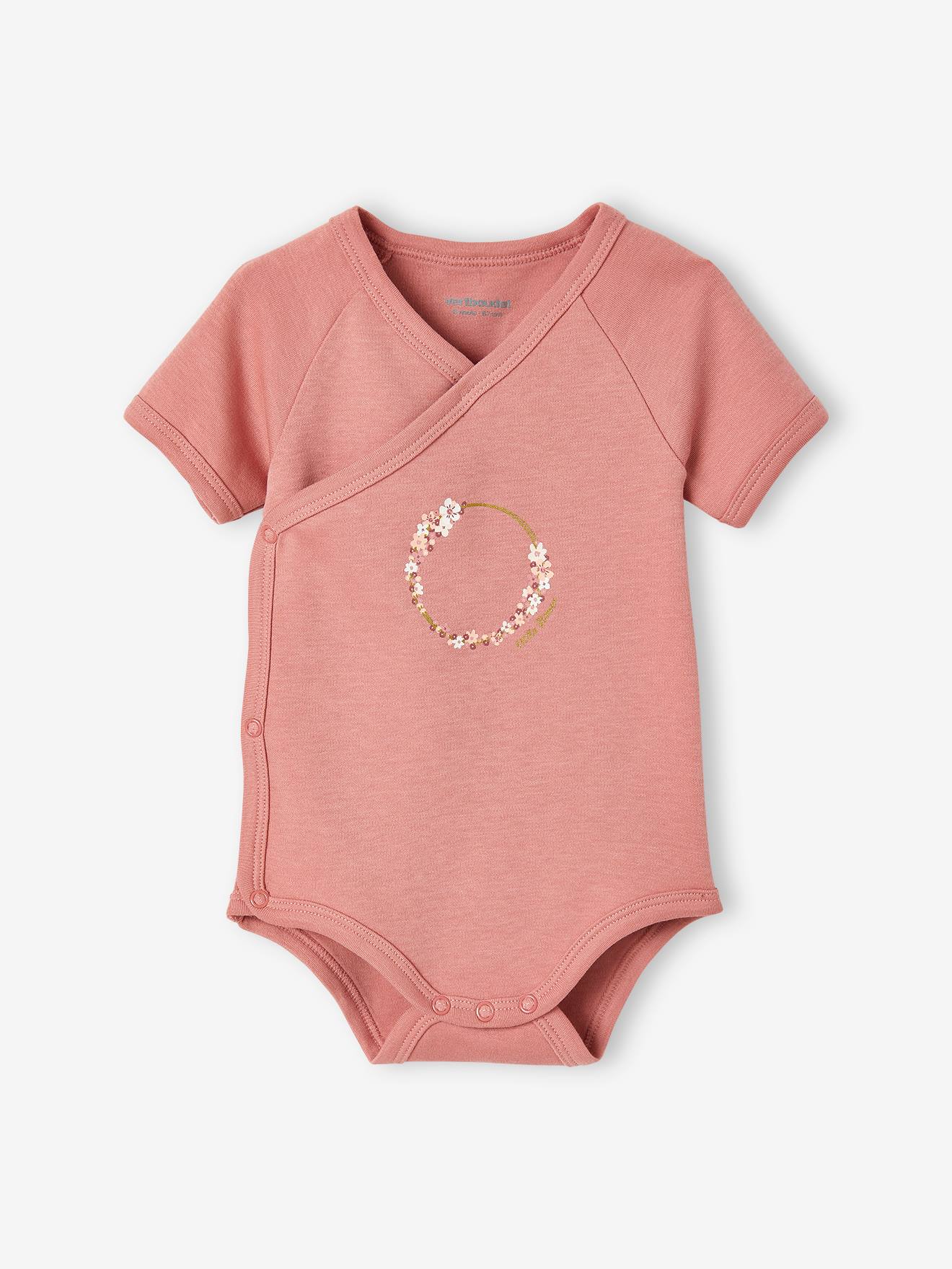 Vertbaudet 5er-Pack Baby Wickelbodys Oeko-Tex - hellrosa