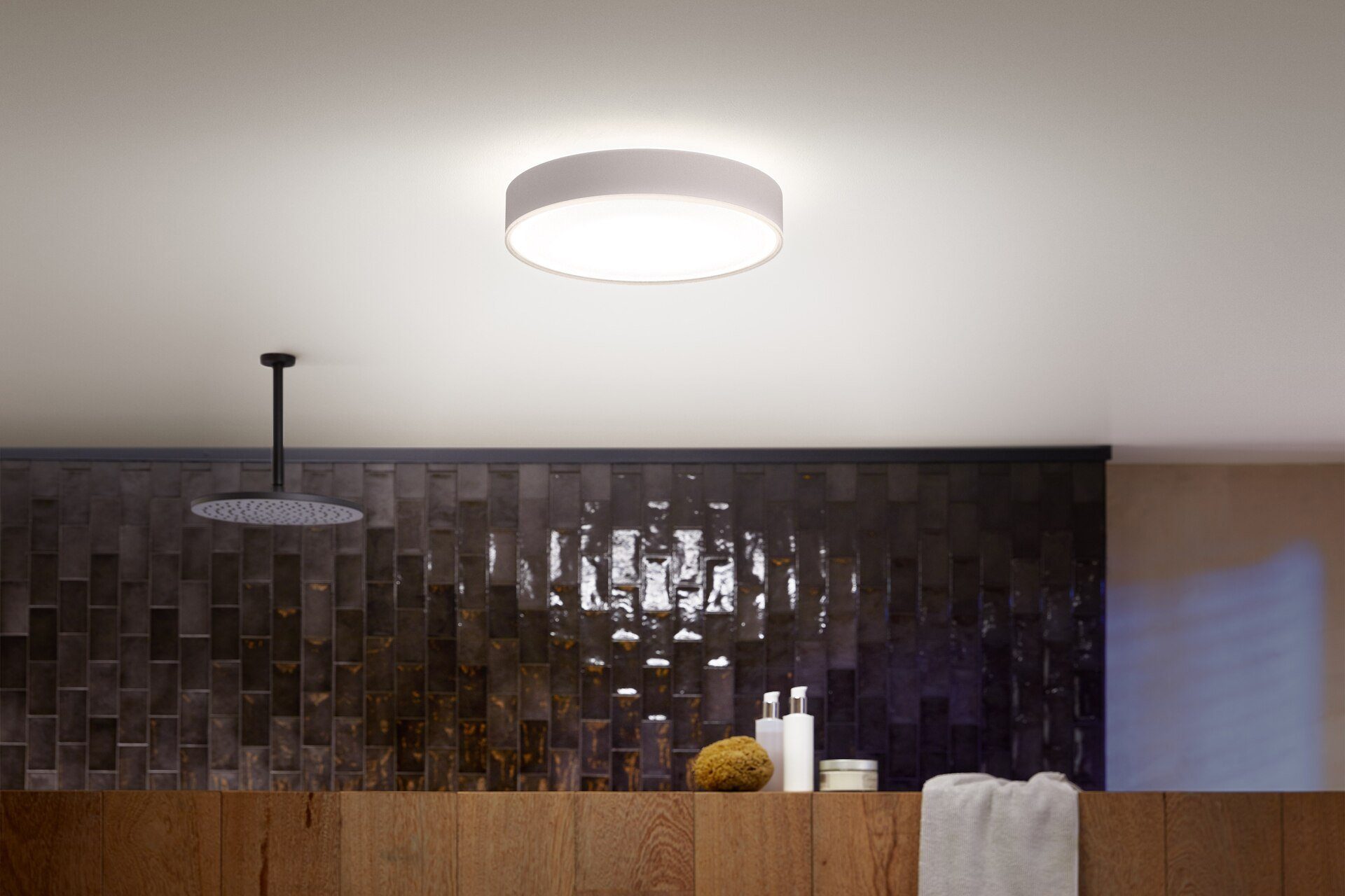 Philips Hue LED Deckenleuchte Devere, Dimmfunktion, LED fest integriert, Warmweiß