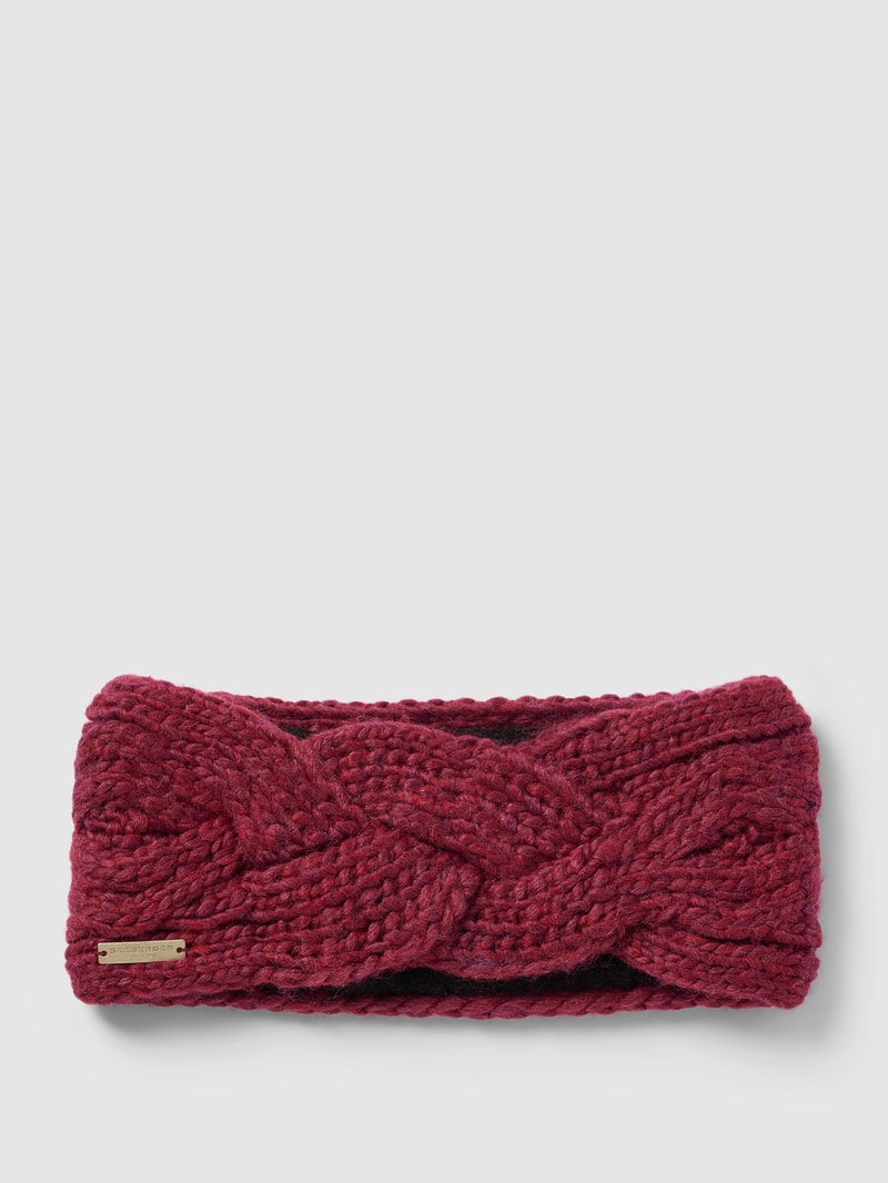 Stirnband mit Zopfmuster in pink