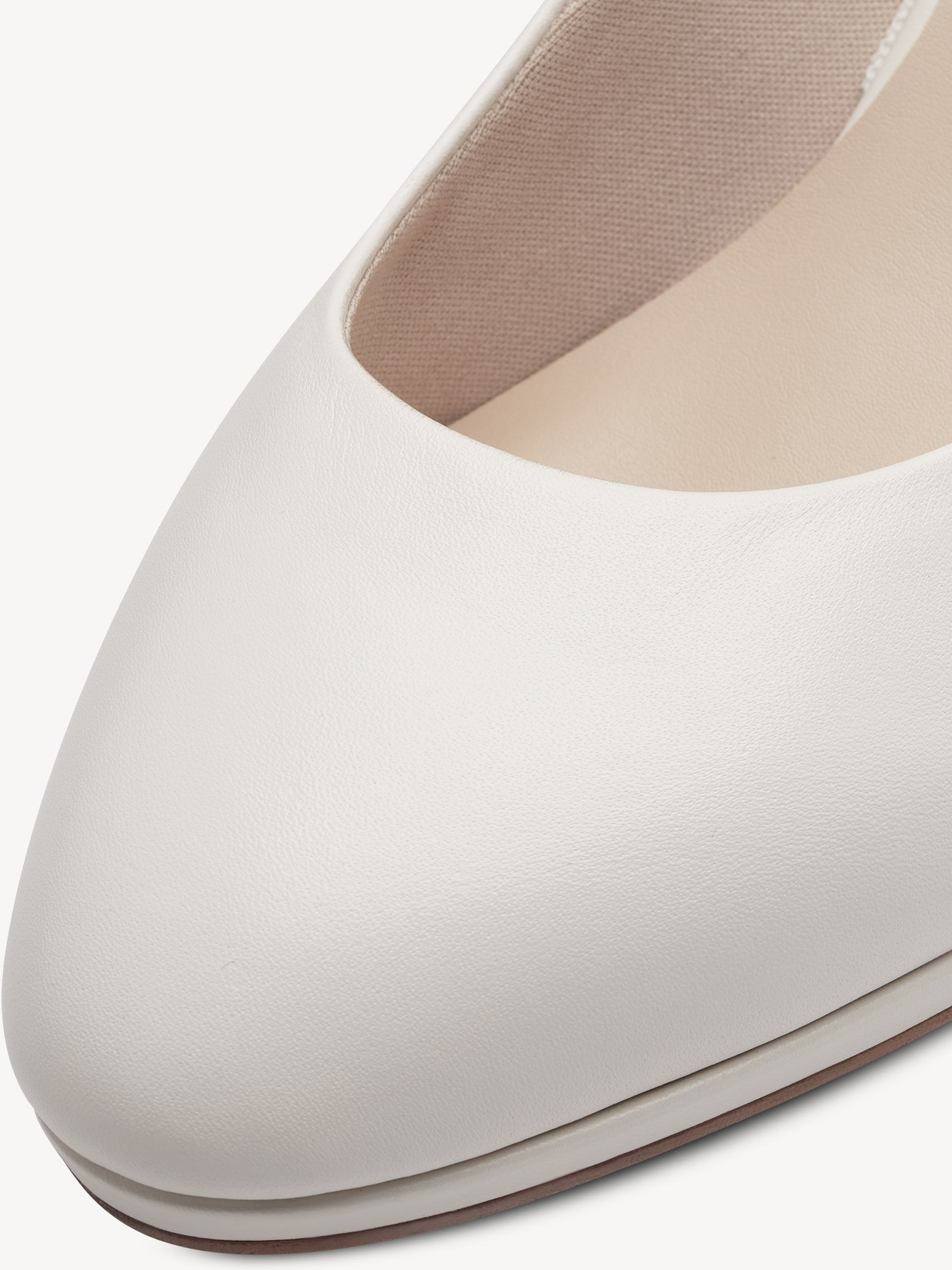 Escarpin en cuir - blanc