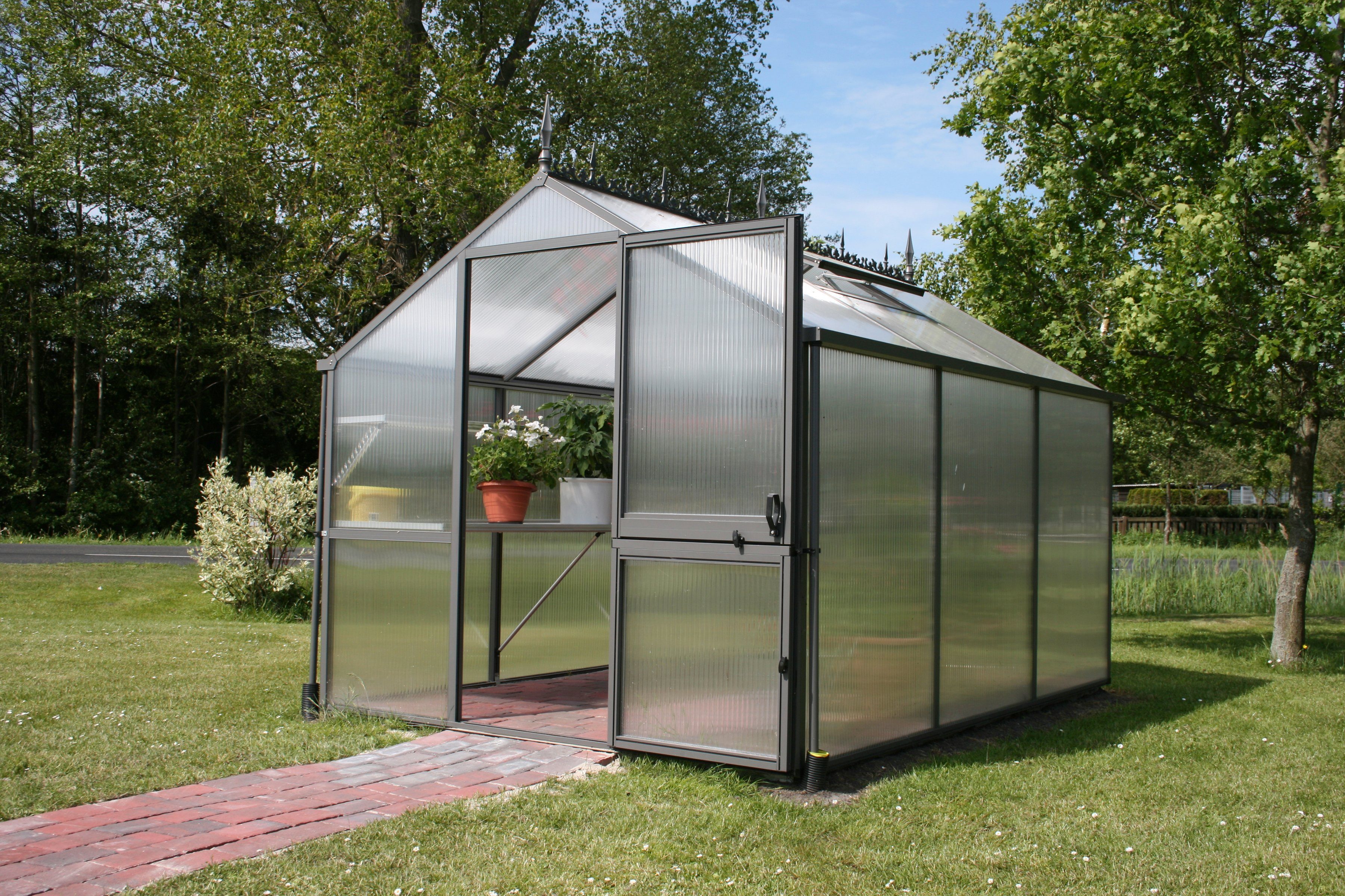 KGT Gewächshaus Rose IV, BxTxH: 233 x 429 x 215 cm, 10 mm Wandstärke