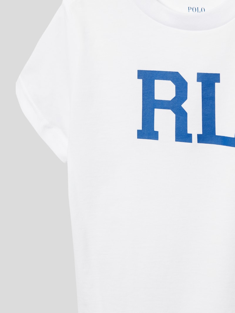 T-Shirt mit Label-Detail in weiß