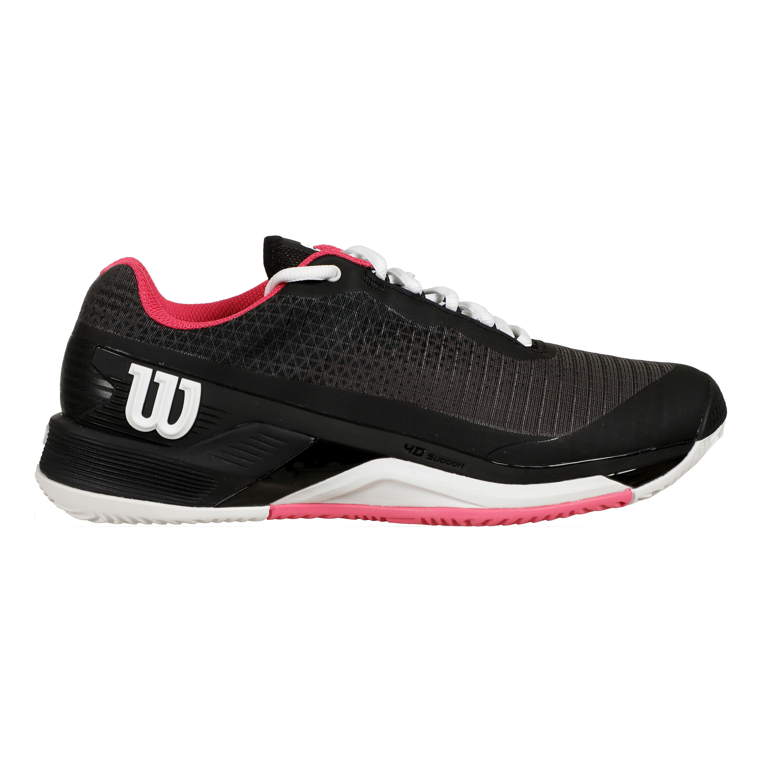 Rush Pro 4.0 CLY Sandplatzschuh Damen - Schwarz, Weiß