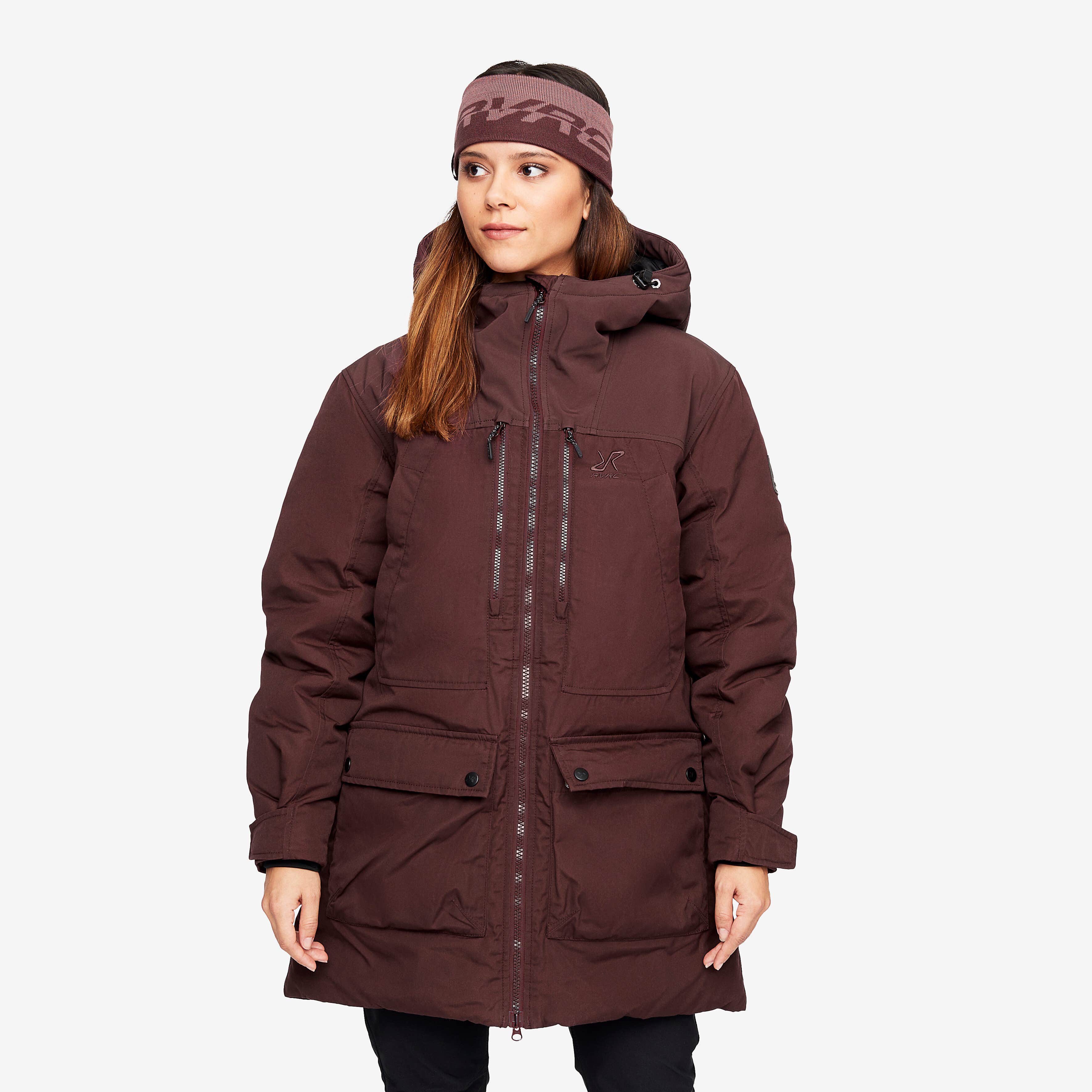 Outdoor Parka Femme Dark Vintage Rose
