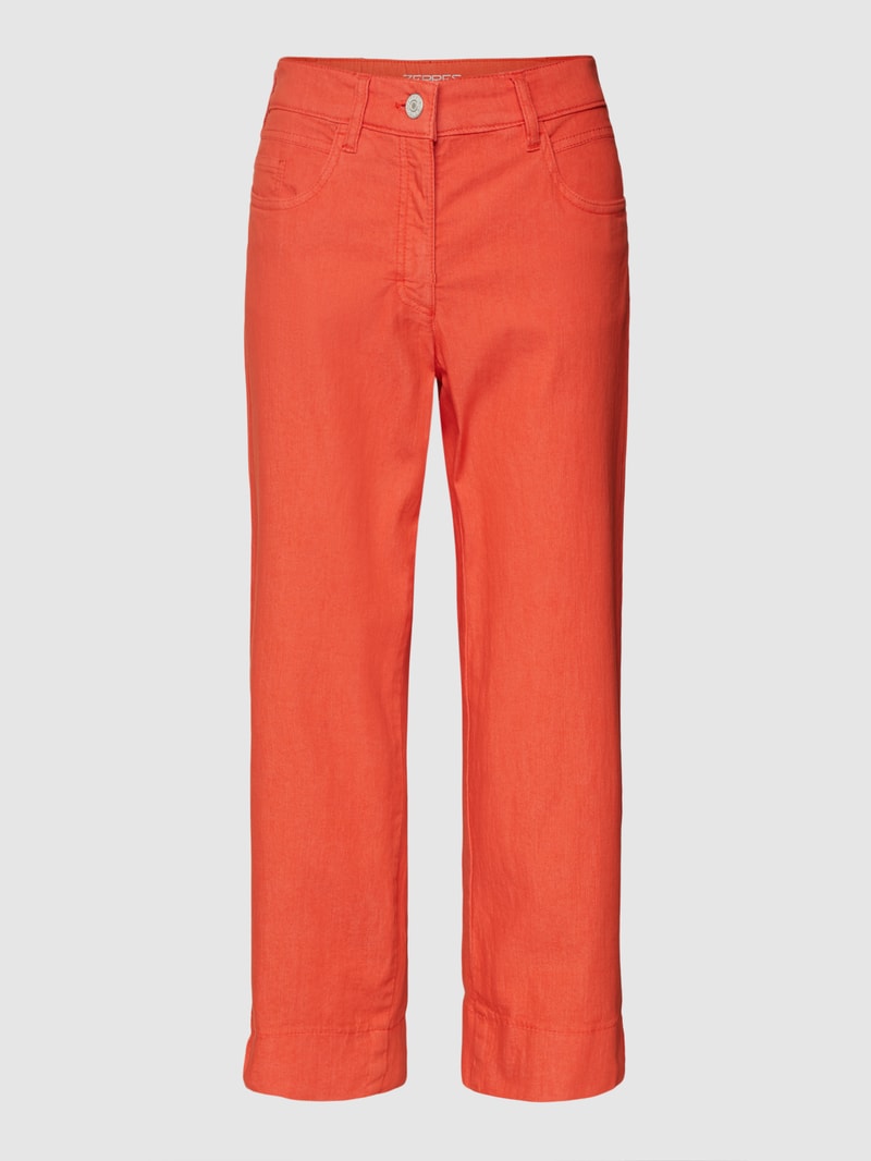Caprihose im 5-Pocket-Design Modell 'Greata' in rot