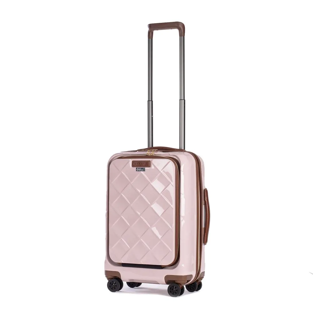 Stratic Leather&More - Hartschalen-Koffer S (mit Vortasche) - Rose