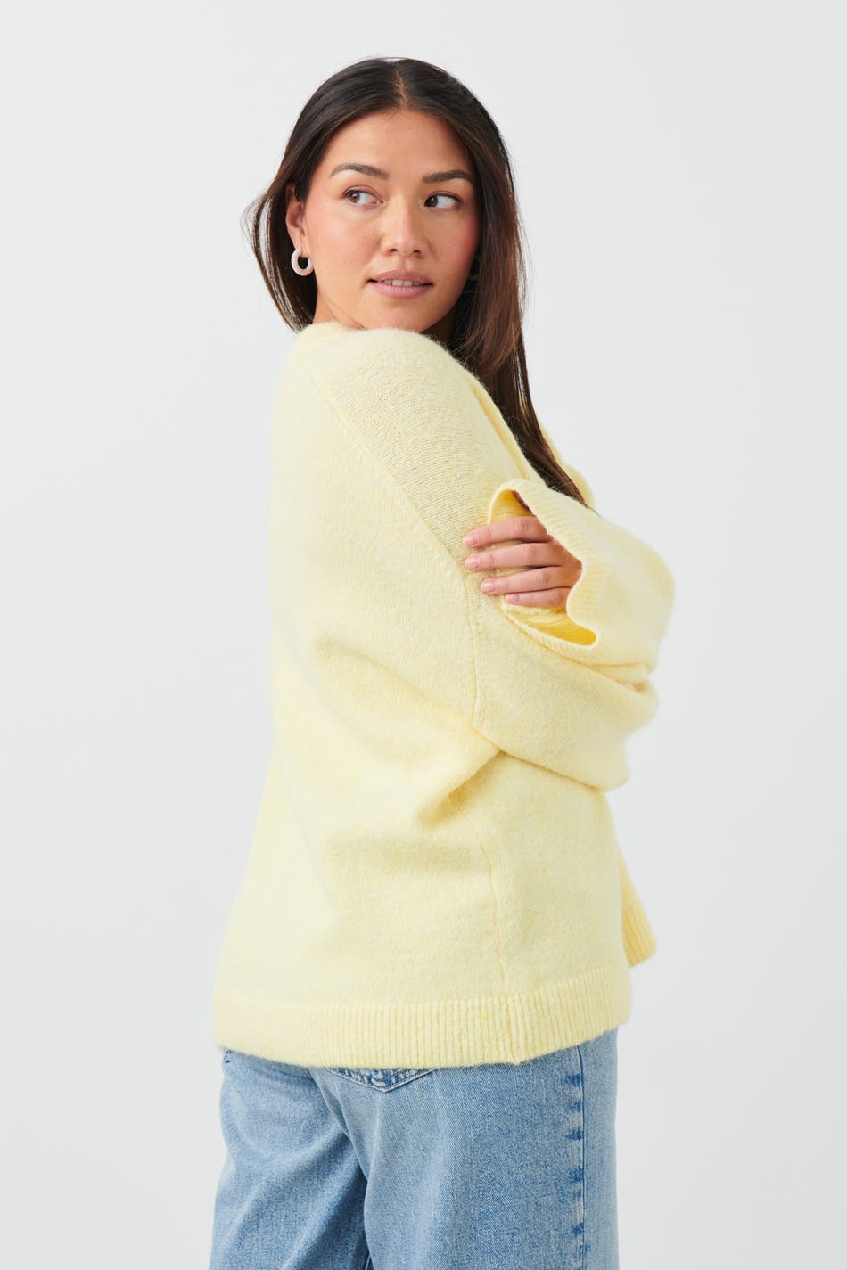 Crew neck knitted sweater