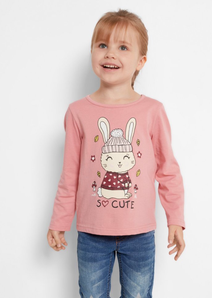 Mädchen Langarmshirt (2er-Pack) aus Bio-Baumwolle