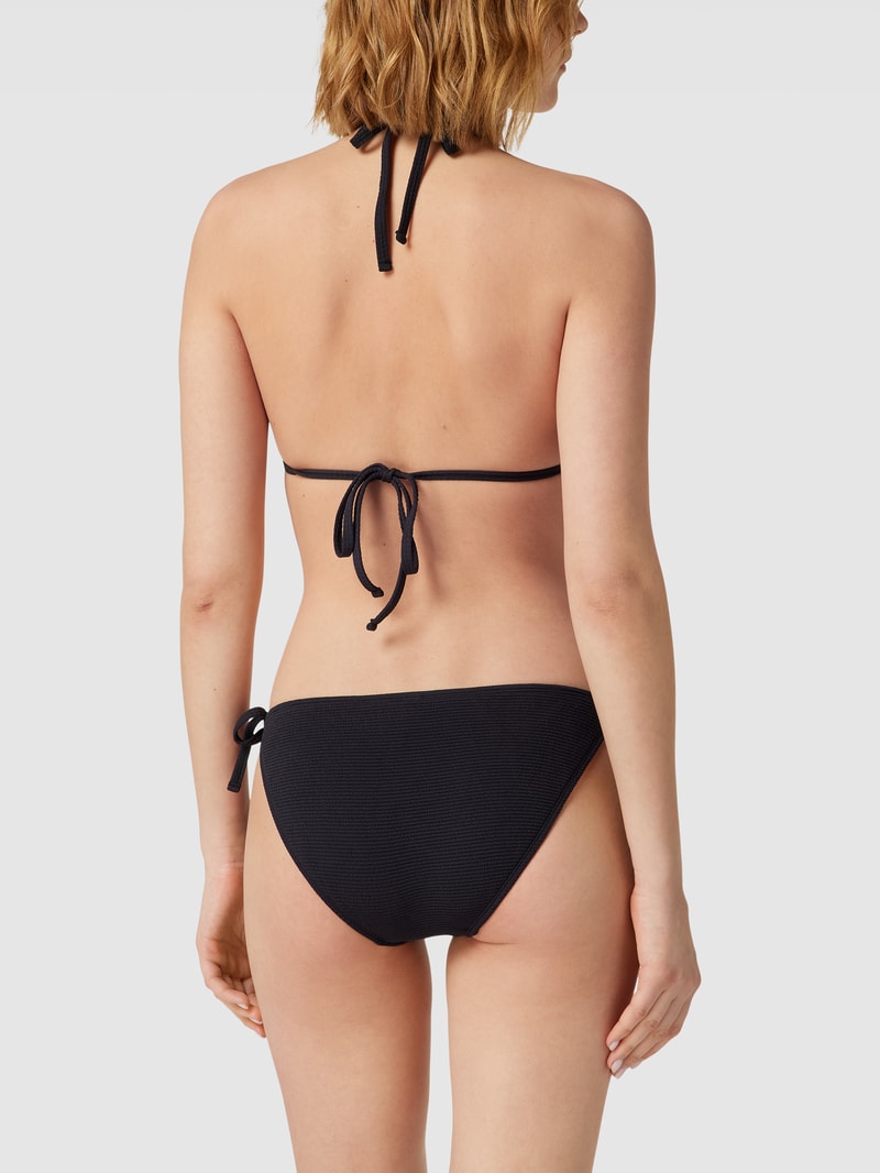 Bikini-Oberteil mit Strukturmuster in schwarz
