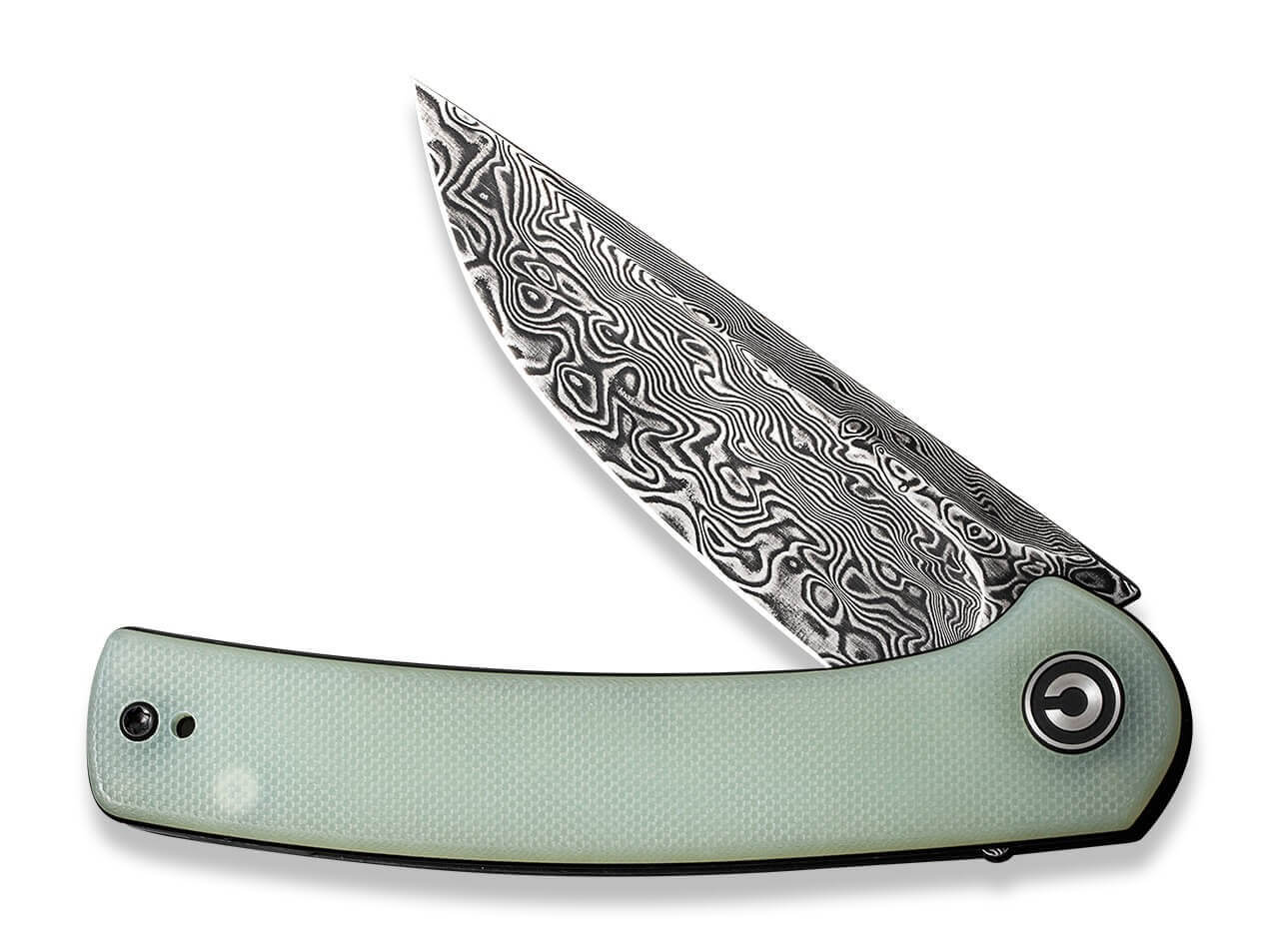 Mini Asticus Natural G10 Damascus