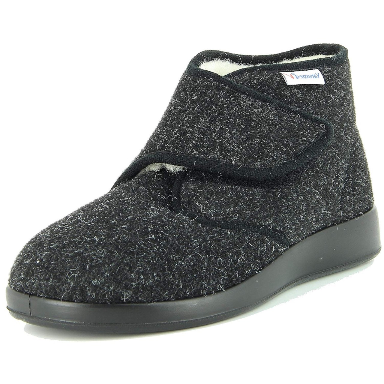 FLORETT Hausschuhe schwarz Varomed-60822 schw.mel.