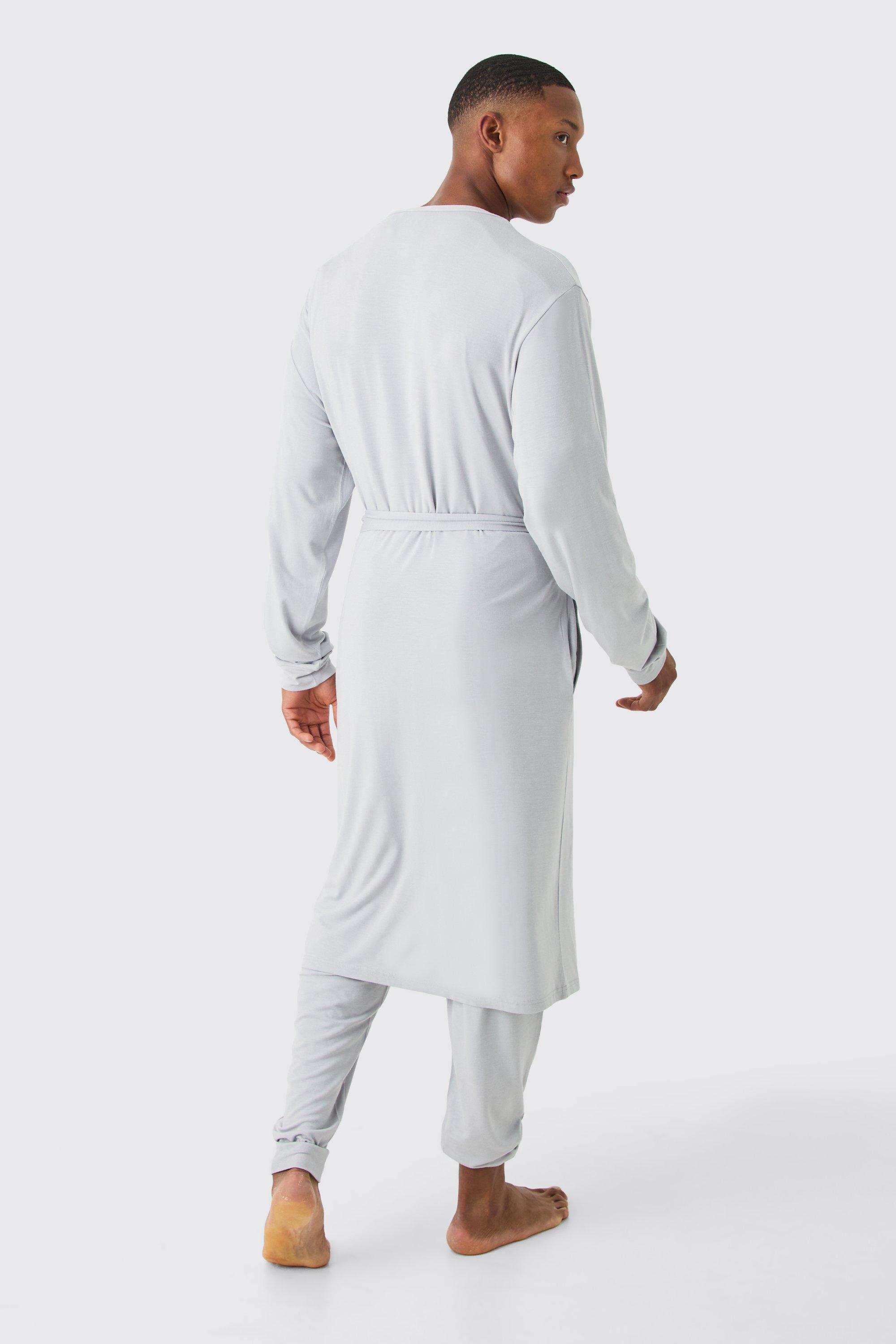 Lockerer Premium-Bademantel, T-Shirt & Loungewear-Hose