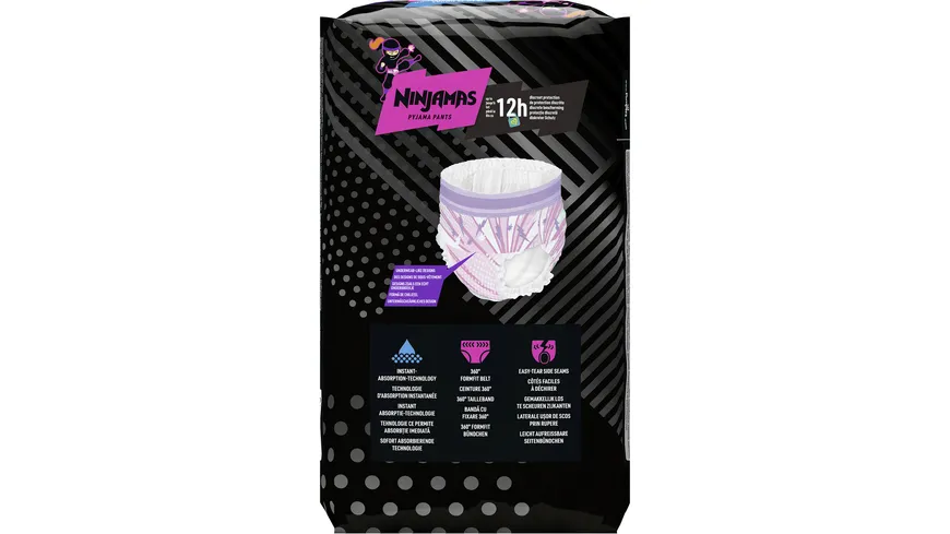 Ninjamas Pyjama Pants für Mädchen 4-7 Jahre