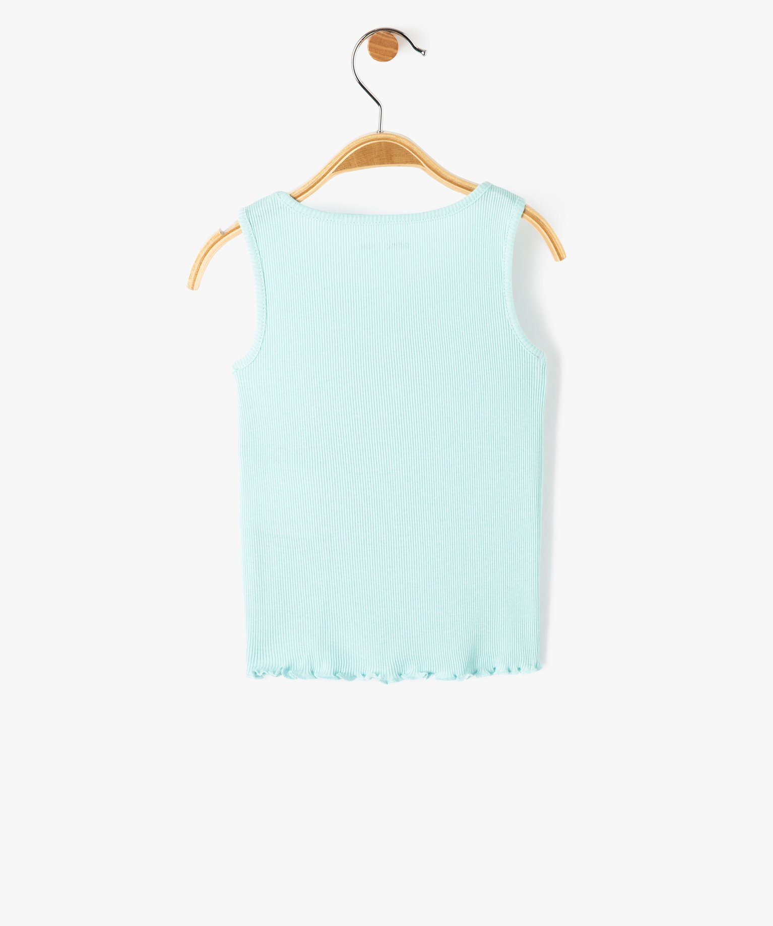 Débardeur bébé fille en maille ctelée vert | GEMO