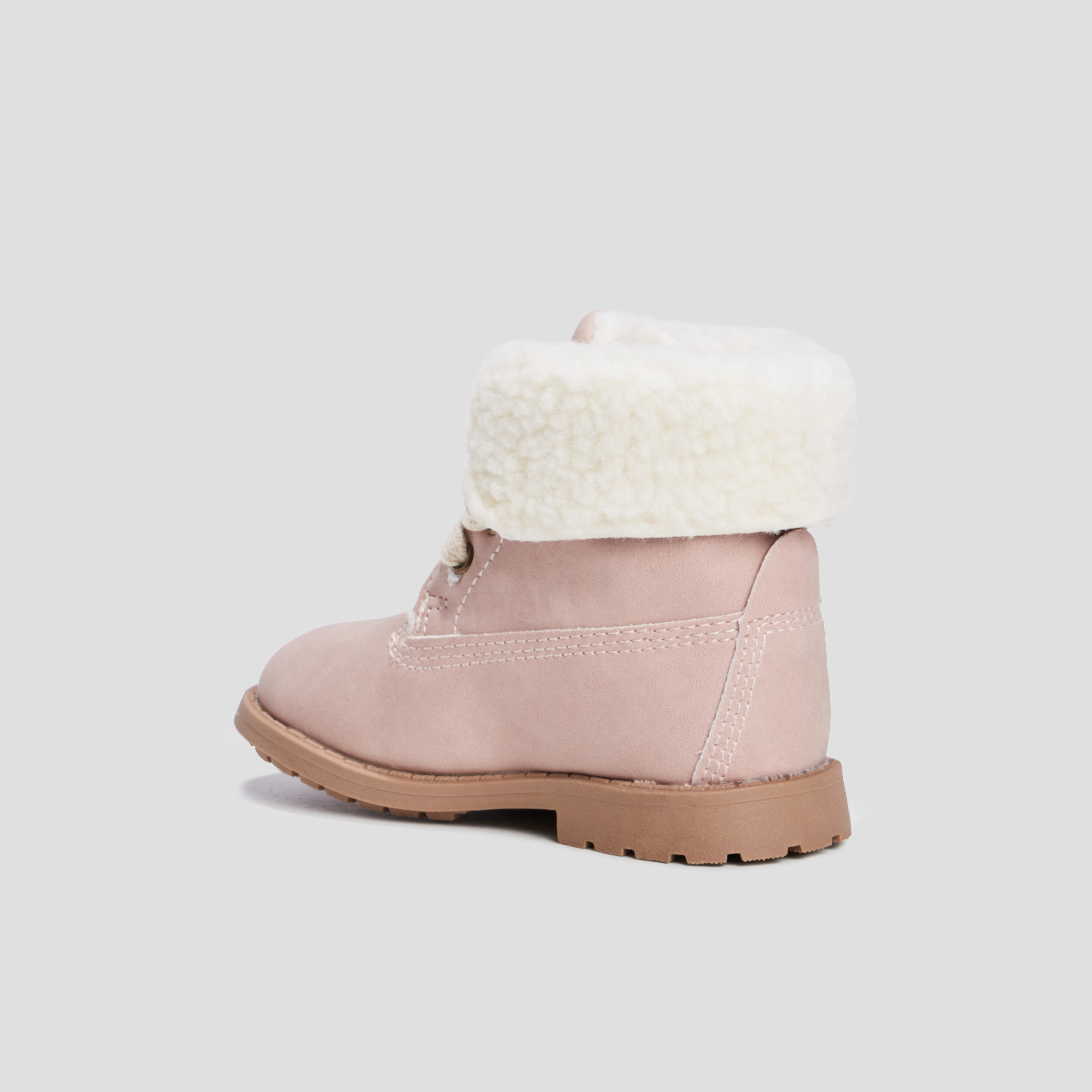 Bottines à fausse fourrure rose bébé fille | La Halle