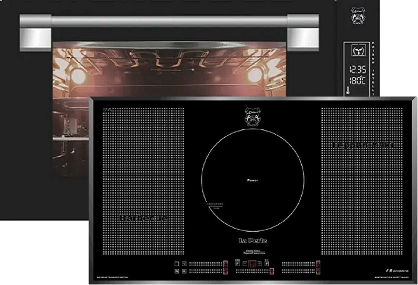Kaiser Küchengeräte Backofen-Set EH 9309+KCT 97 FI., Einbau Backofen 90 cm 105L+Induktionskochfeld 90cm