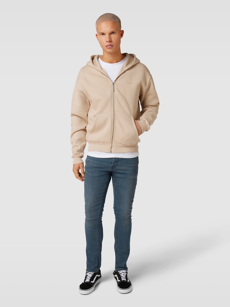 Slim Fit Jeans im 5-Pocket-Design Modell 'GLENN ORIGINAL' in mittelgrau