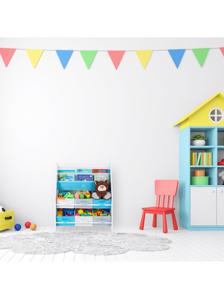 relaxdays Kinderregal Meer in Bunt - (B)62 x (H)74 x (T)31,5 cm günstig kaufen onesize