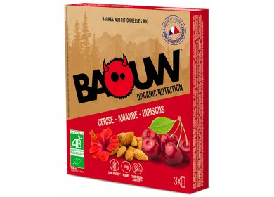 Baouw 3 barres nutritionnelles bio - Cerise - Amande - Hibiscus