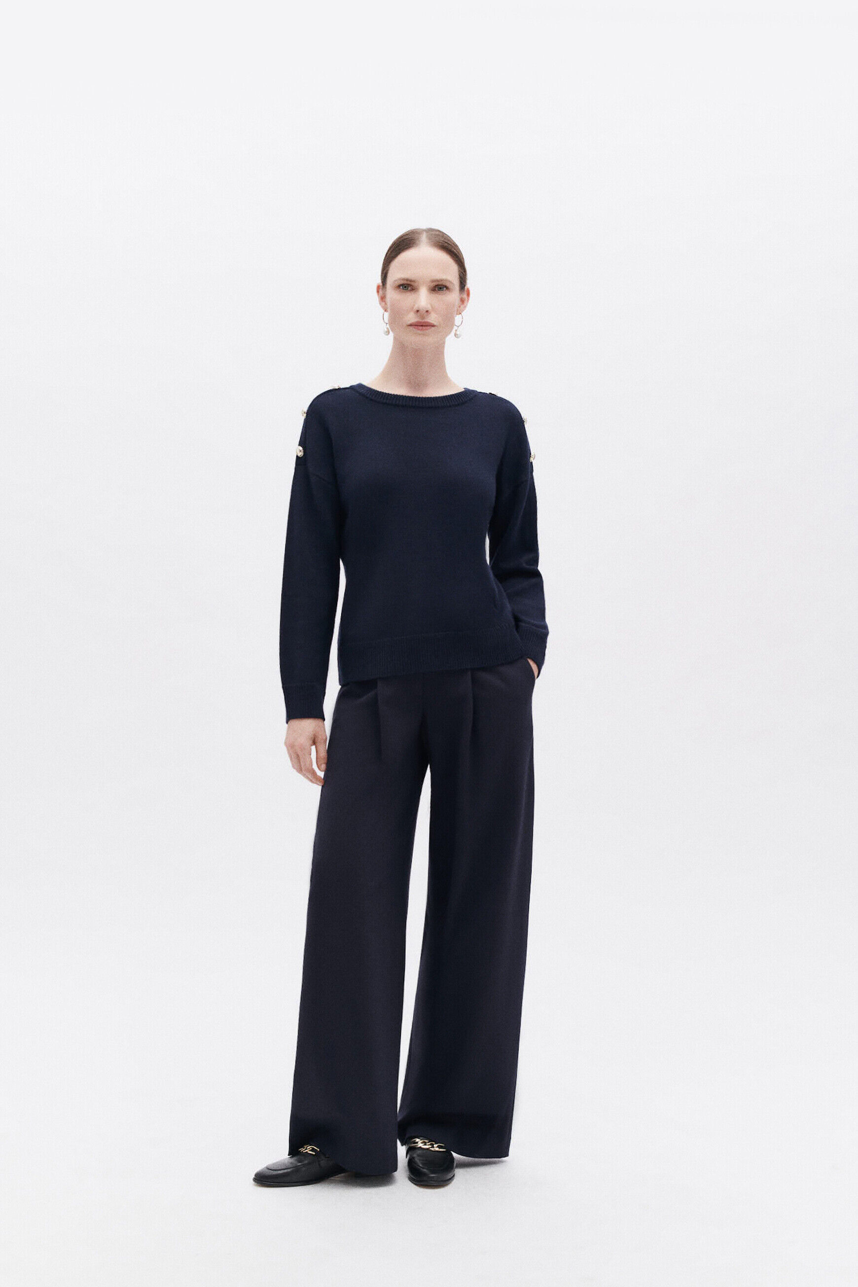 Pull marilou bleu marine femme