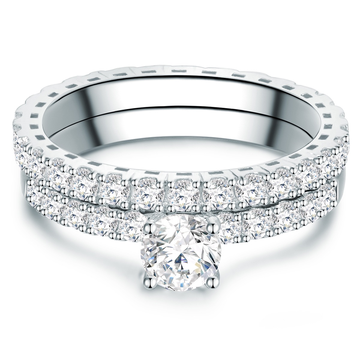 Ring Sterling Silber Zirkonia in Silber
