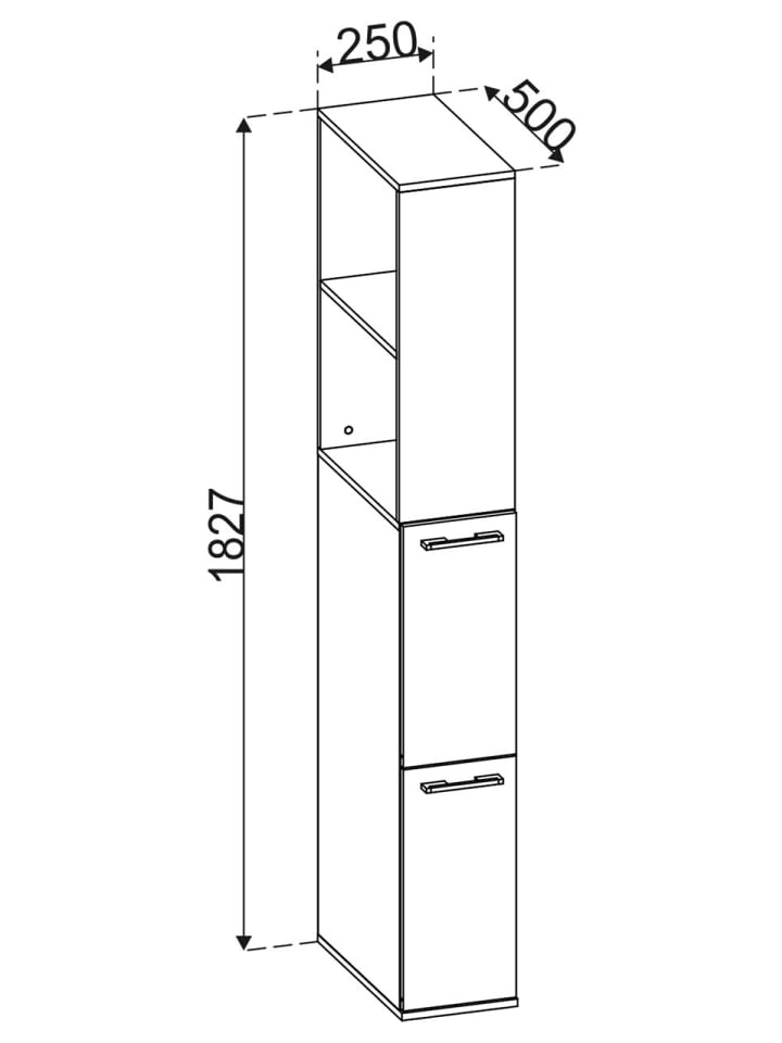 ebuy24 Badschrank SadiloXL Eiche 25 x 50 cm günstig kaufen onesize