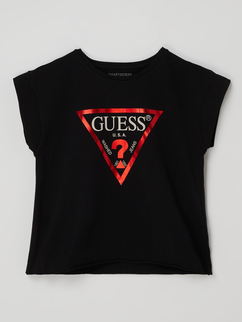 T-Shirt mit Logo in schwarz