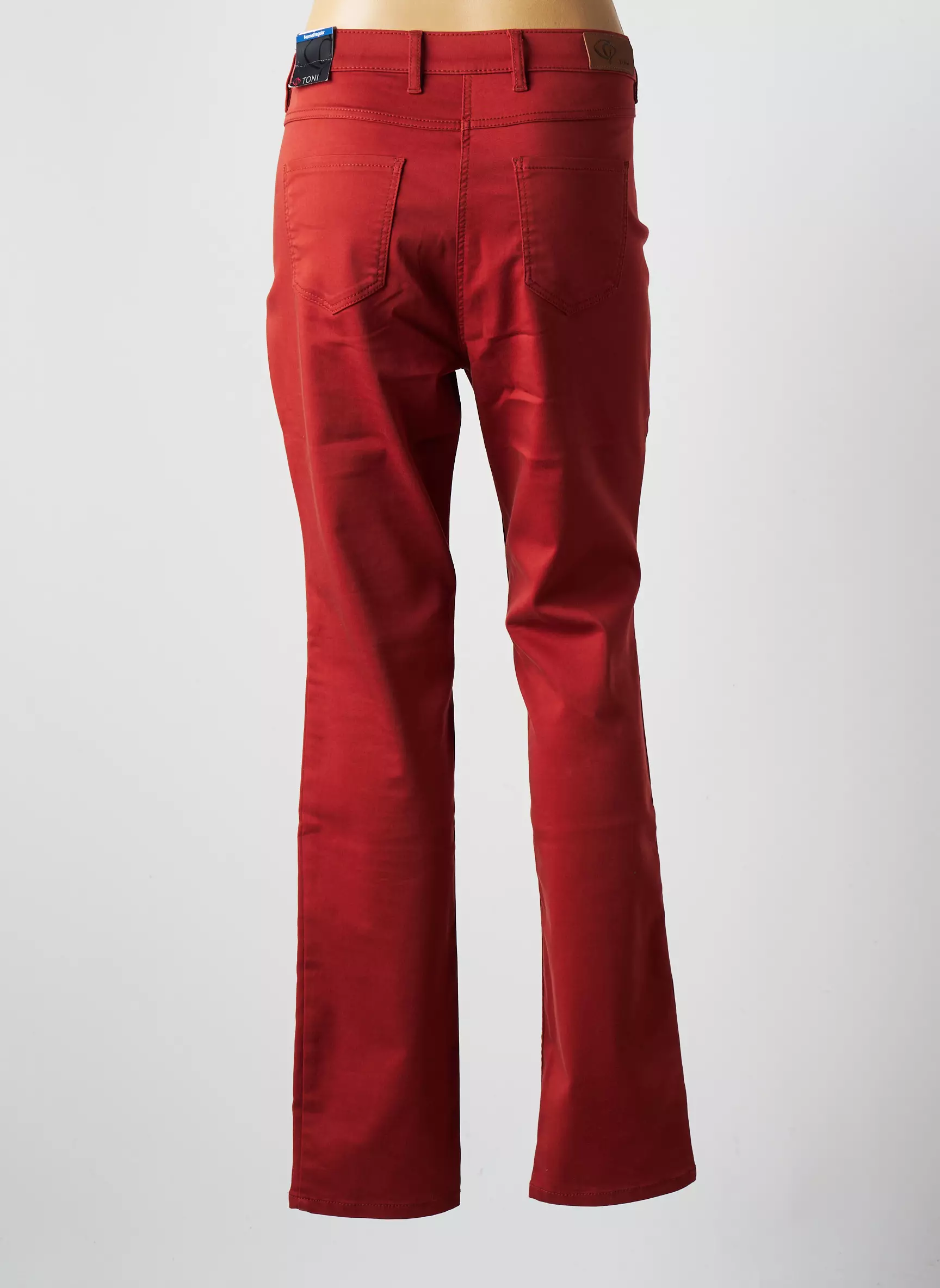 Toni Pantalons Slim Femme couleur rouge