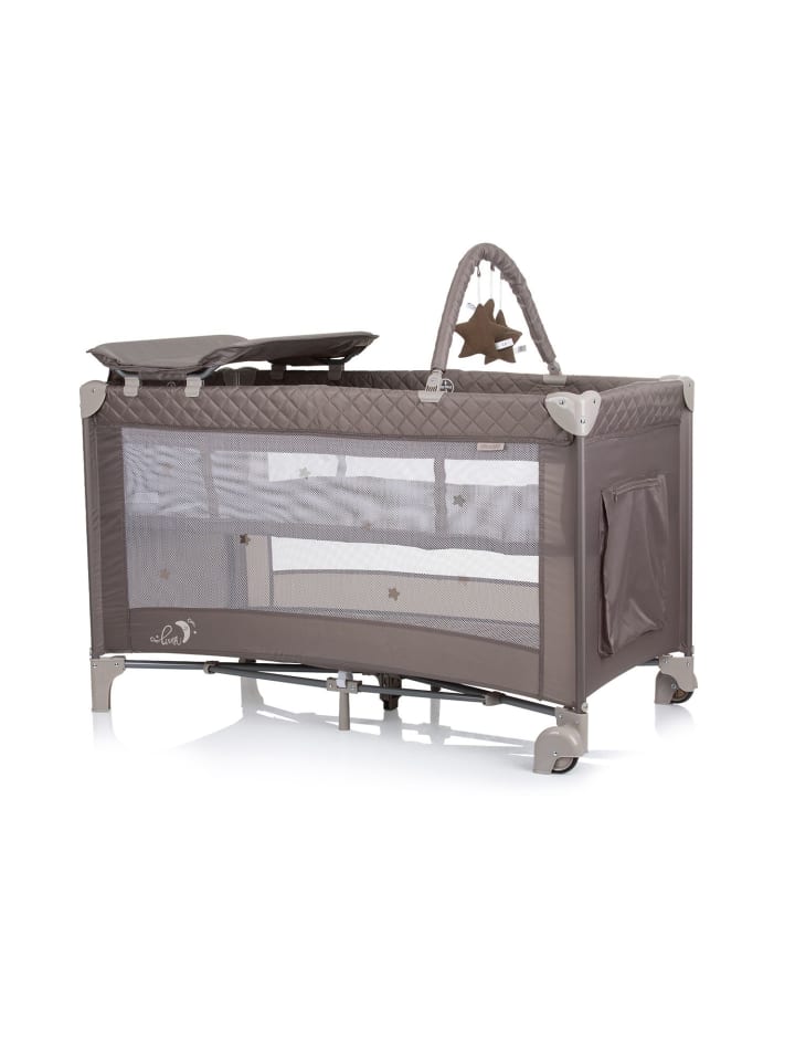 Chipolino Reisebett Luna 2 Ebenen in braun günstig kaufen 60x120 cm