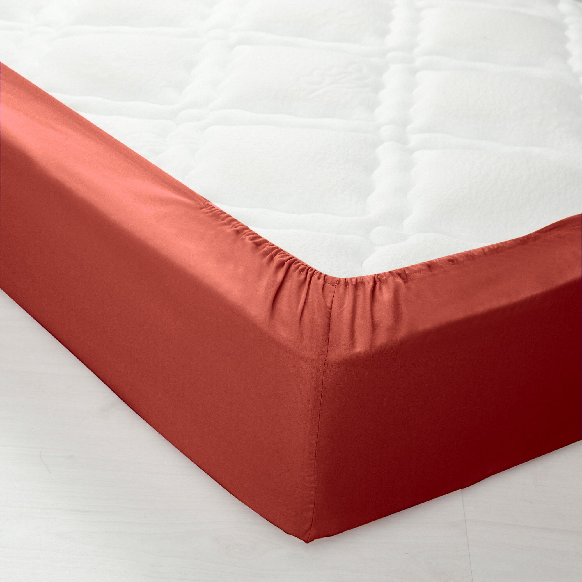 Linge de lit uni polyester-coton Colombine