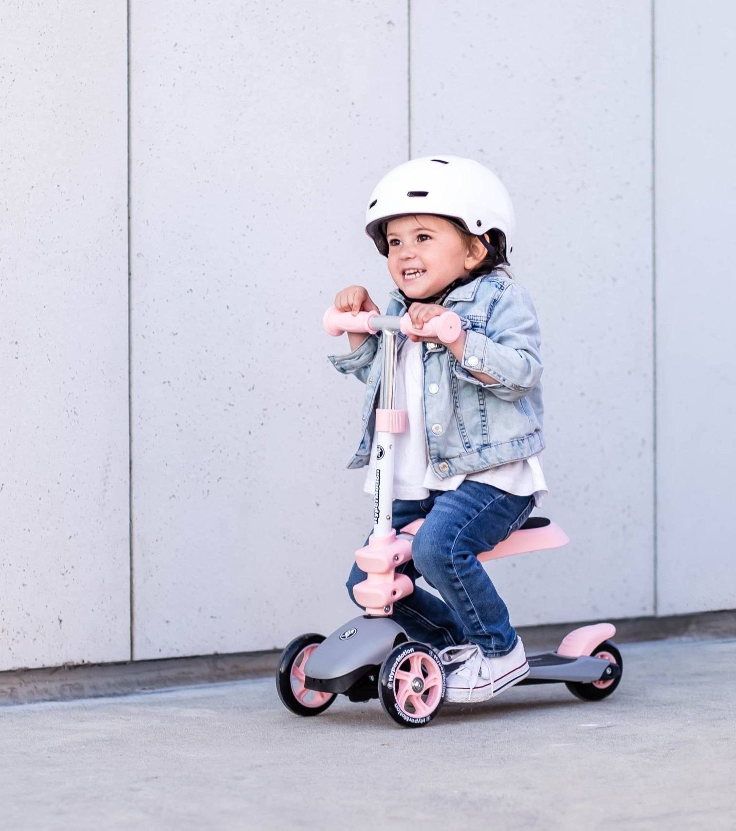 HyperMotion Dreiradscooter Roller 3in1 - Rosa