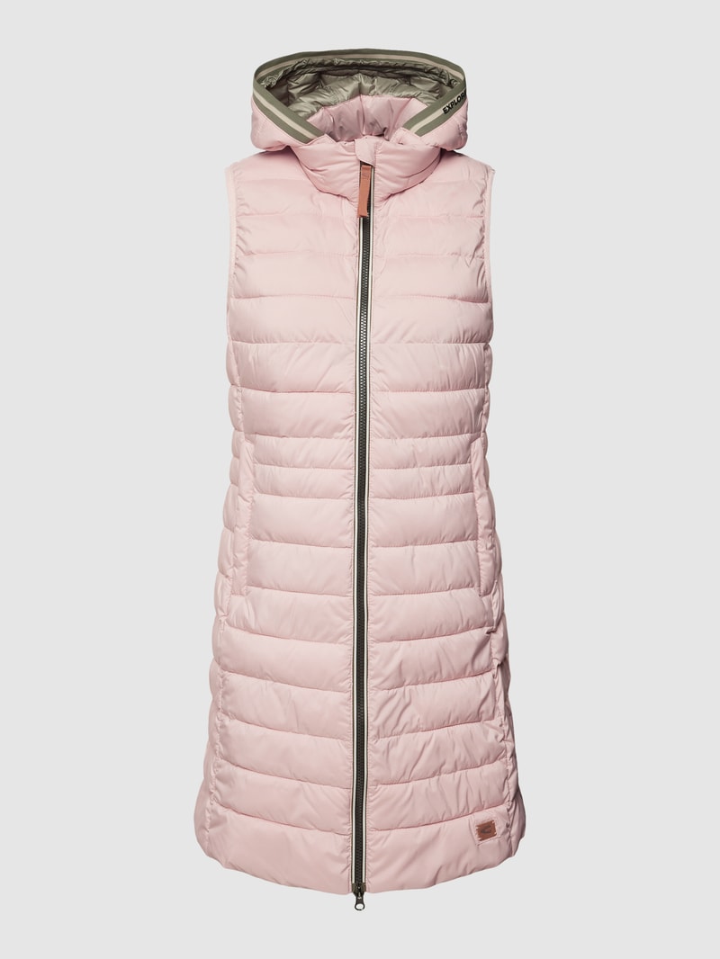 Weste mit Label-Details in rosé