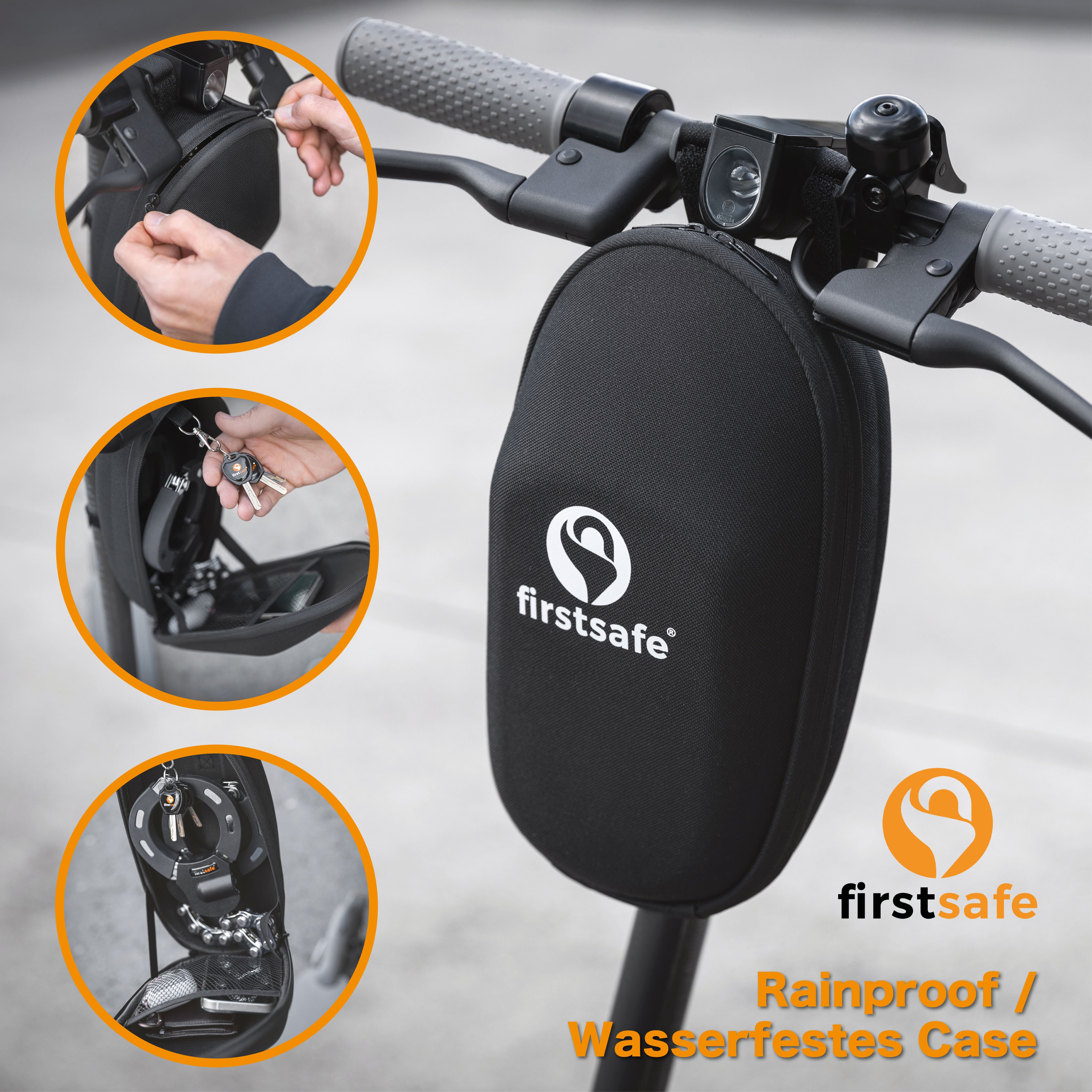 firstsafe Kettenschloss Handschellenschloss für E Scooter Schloss mit Tasche