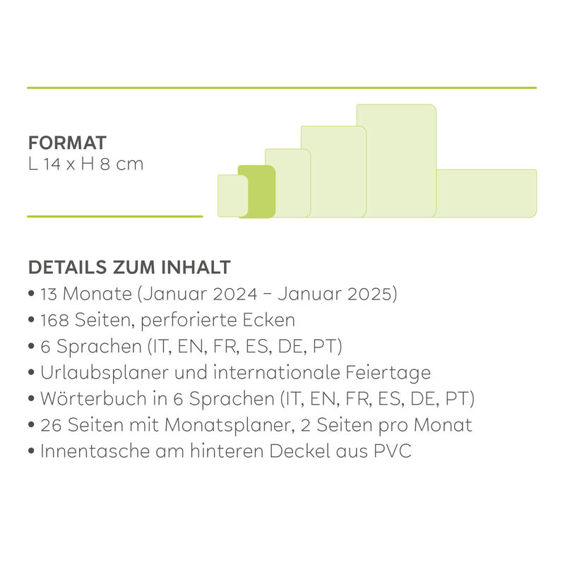 13-mesačný plánovač - týždenný prehľad - Malý - 2025